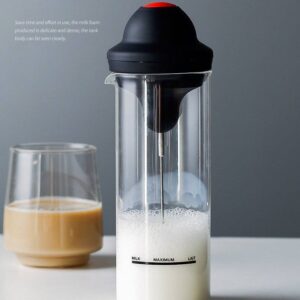 Electric Milk Frother for Coffee – Latte & Beverage Mixer Cup