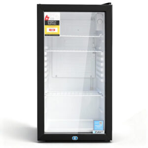 Devanti 78L Bar Fridge Glass Door Mini Fridge Countertop Cooler Black