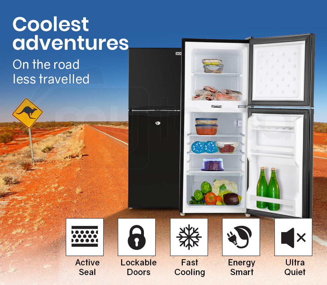 NNEMB 125L Portable Upright Fridge 12V/24V/240V for Motorhome and Caravan-Black - Image 3