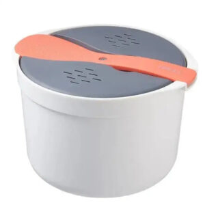 Portable Microwave Rice Cooker & Bento Lunch Box Orange