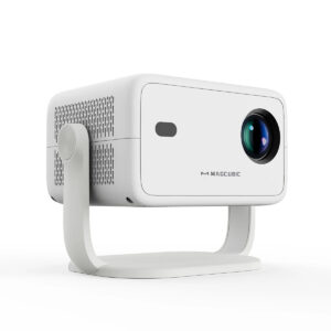 NNEOBA 1080P 4K Android 11 Projector White