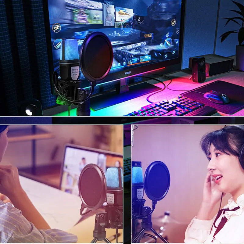 USB RGB Microphone Gaming Mic for Podcast & Streaming - Image 3