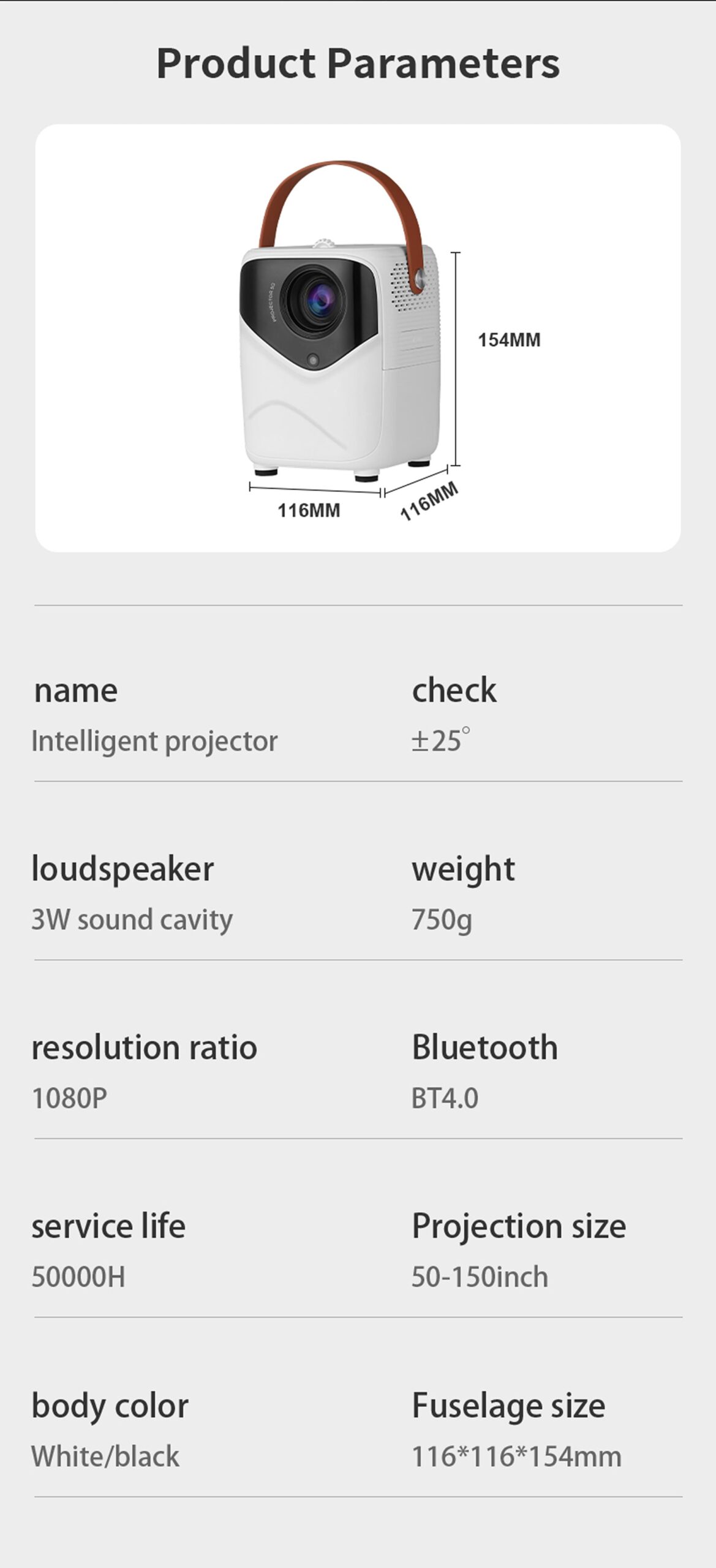 NNEDSZ Mini Portable HD Projector with Giant Screen Display and Gamut Compensation - Home Cinema - Image 5