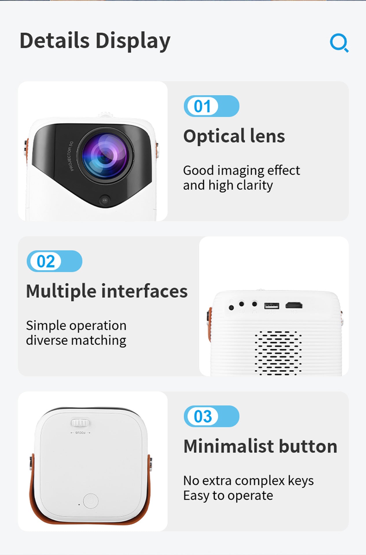NNEDSZ Mini Portable HD Projector with Giant Screen Display and Gamut Compensation - Home Cinema - Image 4