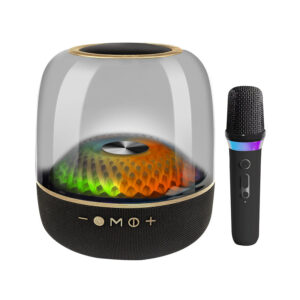 NNEDSZ LP90 Black 360° Bluetooth Home Theater Speaker With One Microphone - LED Light Effect, 120W Surround Sound